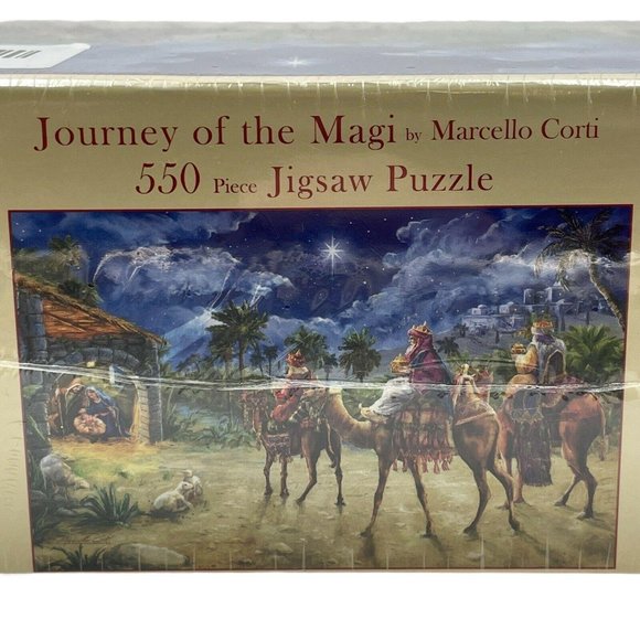 Journey of The Magi 550 pc Jigsaw Puzzle 15x24" by SunsOut Christmas (M. Corti) - Picture 6 of 6